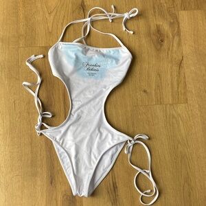 Victoria’s Secret Frankie’s Bikinis icon cut out halter one piece M NEW NWOT